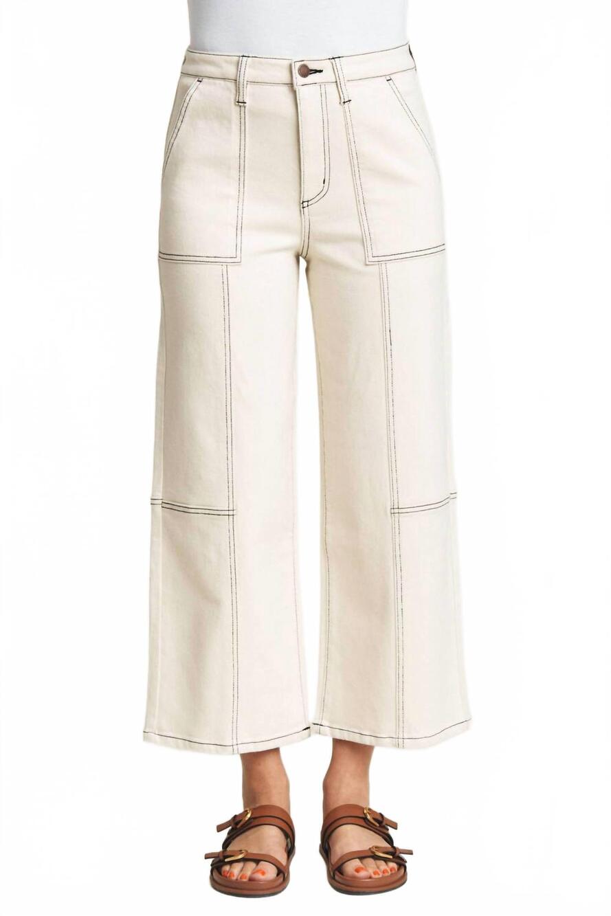 NEW OLIVER LOGAN lawson relaxed crop jean in ecru